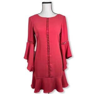 White House Black Market Flutter Sleeve Shift Dress